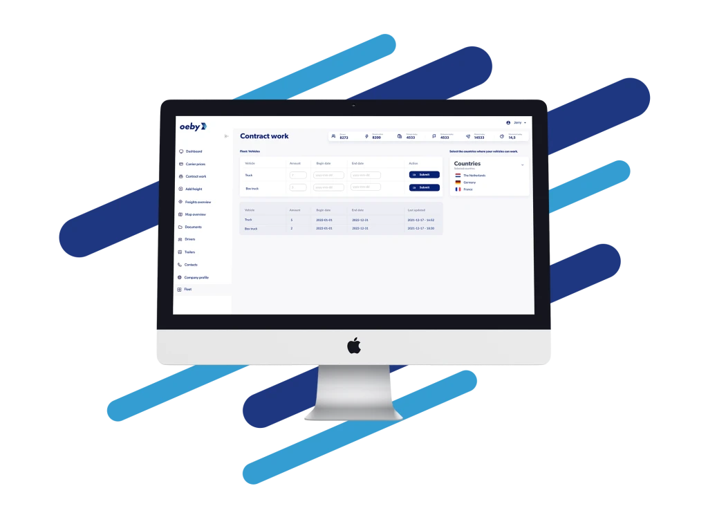 Contract work in the Oeby customer portal